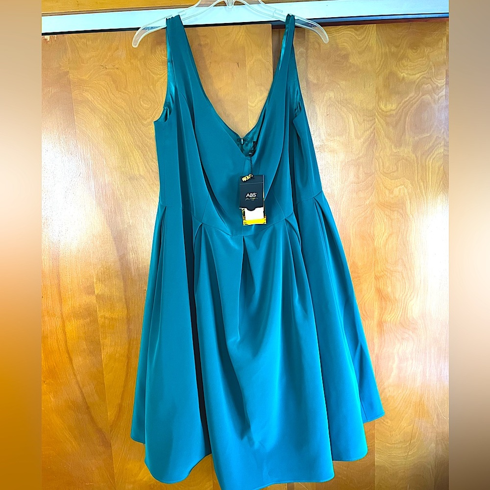 ABS Allen B Schwartz Emerald Green Cocktail Dress Size 14W